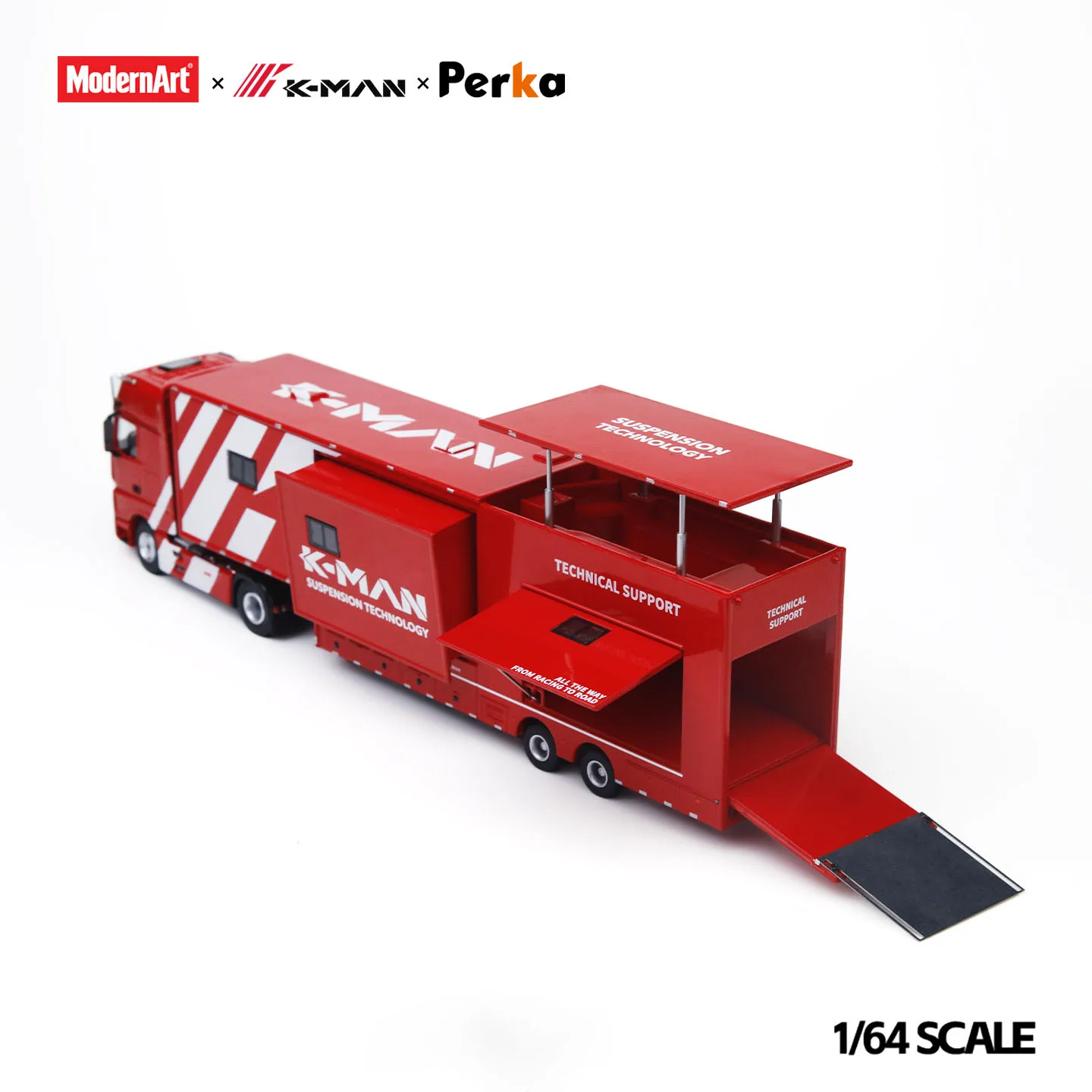 *Pre-sale*ModernArt 1:64 Actros Racing Service Truck Diecast Alloy Car Model Realistic Mini Truck Collection Gift