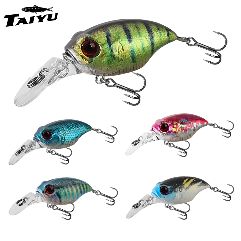TAIYU 5 teile/satz Crankbait Minnow Angeln Lockt Kit 5,8 cm 6g Schwimmende Wobbler Künstliche Harten Köder Bionic Kunststoff angeln Locken