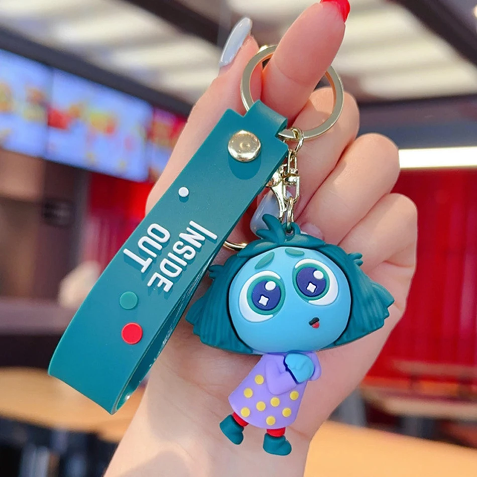 New Inside Out 2 Keychain Kawaii Disney Movie Anime Anxiety Ennui Envy Cute Girls Creative Bag Pendant Car Keychain Toys Gifts