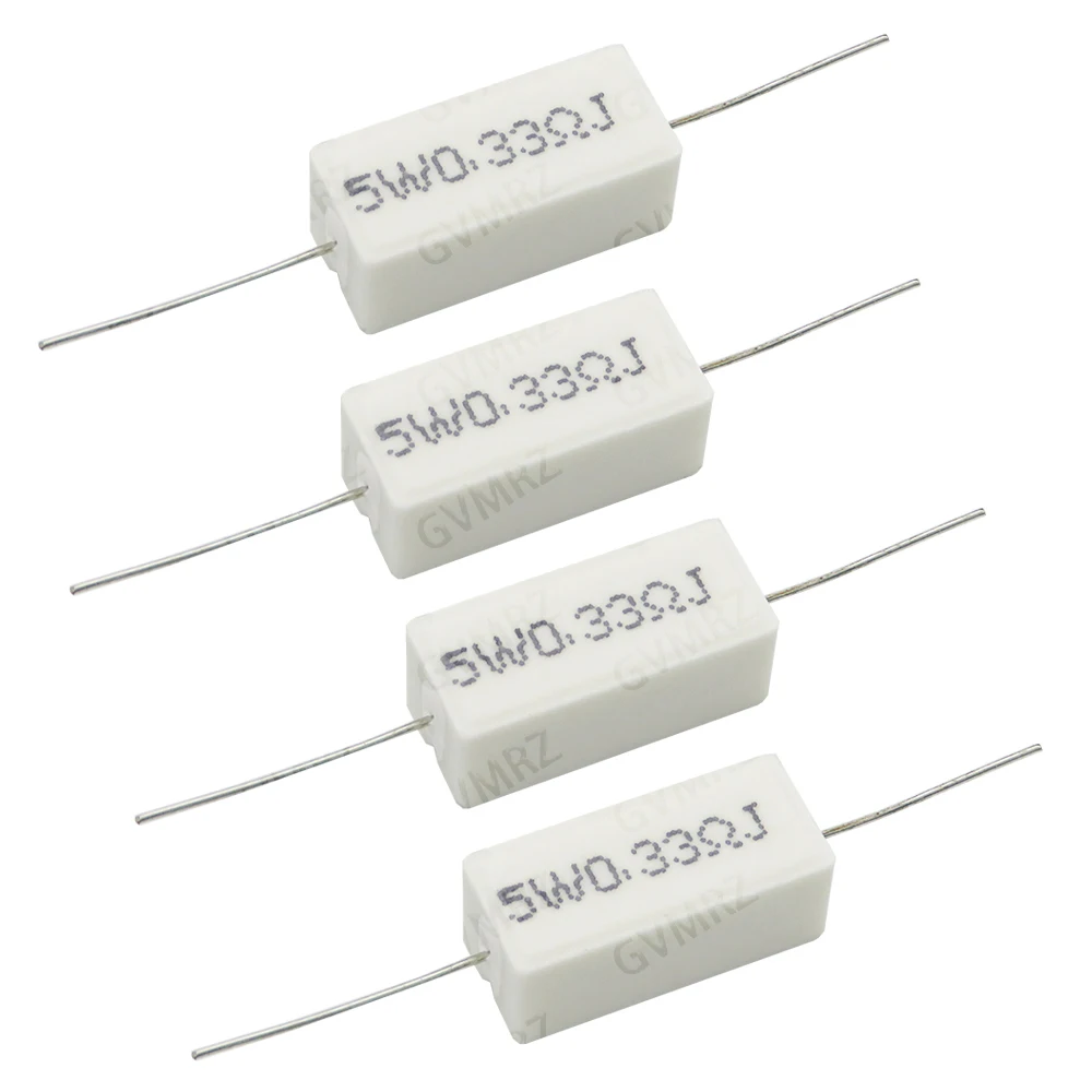  10PCS Cement Wirewound Resistor 5W 10W Non-Inductive BPR56 Series 0.01R–10K  10W 2R 10W 100R 5W 0.25R