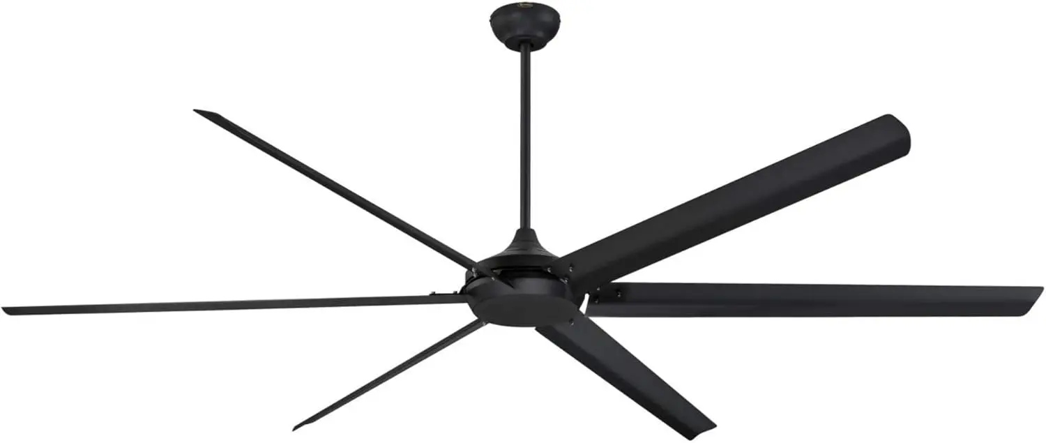 7224800  Industrial Ceiling Fan with Remote, 100 Inch, Matte Black