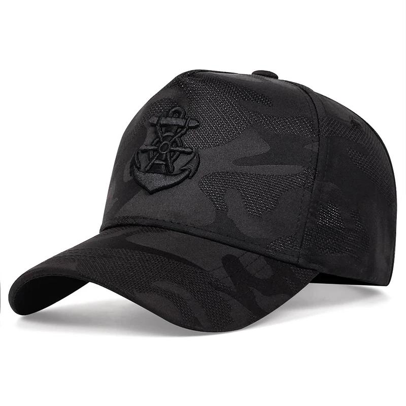 Unisex-Baseballmützen mit Schiffsanker-Stickerei, verstellbare Freizeithüte, Sonnenschutzhut für Frühling und Herbst im Freien – Detail 8