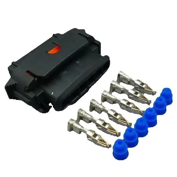 Worldgolden 1set Common Rail Accelerator Pedal Plug Waterproof Connector Car connector 6P For Use For BMW Audi VW