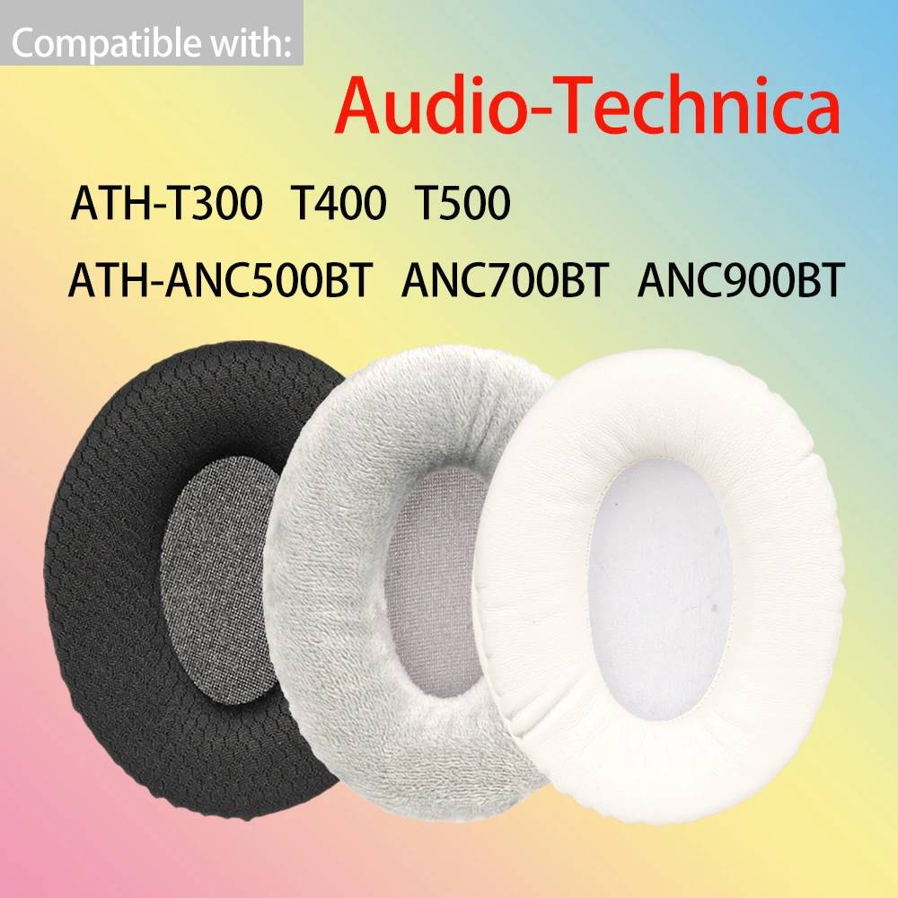 Earpads for Audio-Technica ATH-T300 T400 T500 Headphones ANC500BT ANC700BT ANC900BT Ear Cushions Breathable Mesh Warm Velour