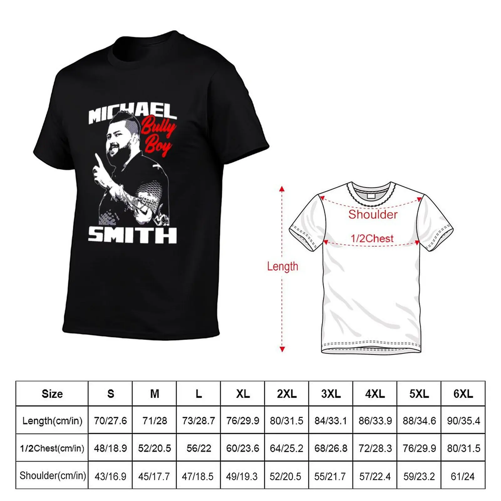 Michael Smith Darts Player T-Shirt man t shirts high quality luxury brand man t shirts for men casual man tshirt T-Shirt