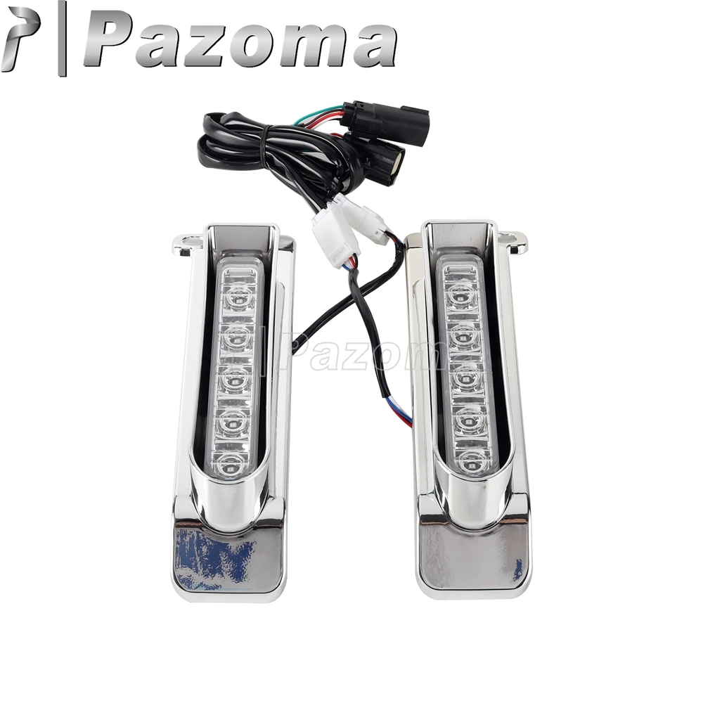 Luces de puntal de guardabarros trasero, alforja lateral LED, relleno de soporte para Harley Touring FLHR FLHTCU FLHTCUL FLHTK FLHTKL FLTRU 2014-2022