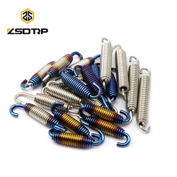 ZSDTRP 2pcs Motorcycle Exhaust Middle Pipes Springs Stainless Steel Exhaust Connect Spring Hooks