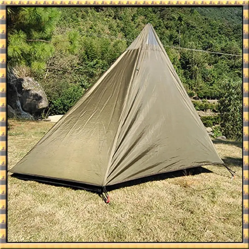 

AA79 New Pyramid Tent Solo Tent Ultralight Tipi Tent Outdoor Camping Portable Single Tent Waterproof Hiking Backpacking