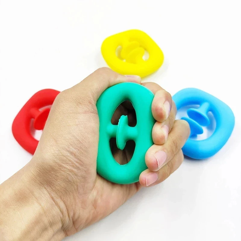 3Pcs Silicone Hand Grip Exerciser Antistress Fidget Toys For Autism Sensory Decompression Brinquedos Para Alívio Do Estresse