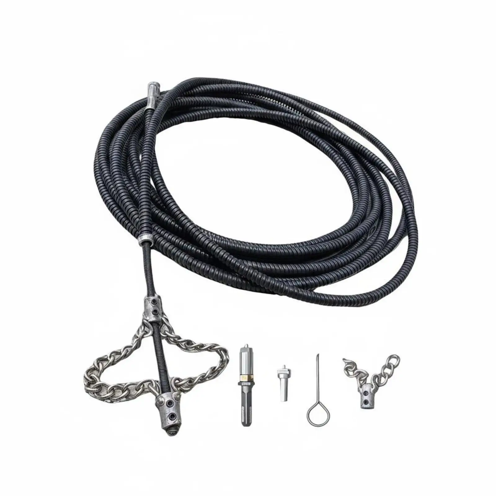 Industrial Drain Cleaning Spring Manganese Steel Chain Knocker Pipe Cleaner Plumbing Tool for Residential Blockage