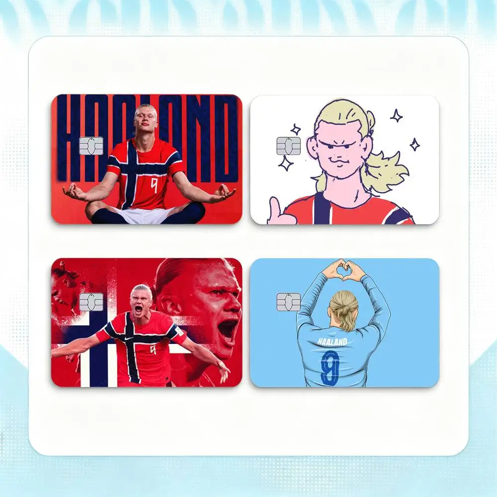 Sports E-Erling H-Haaland  Credit Card HD Stickers Game Card Decal Small Chip Waterproof Sticker Gift