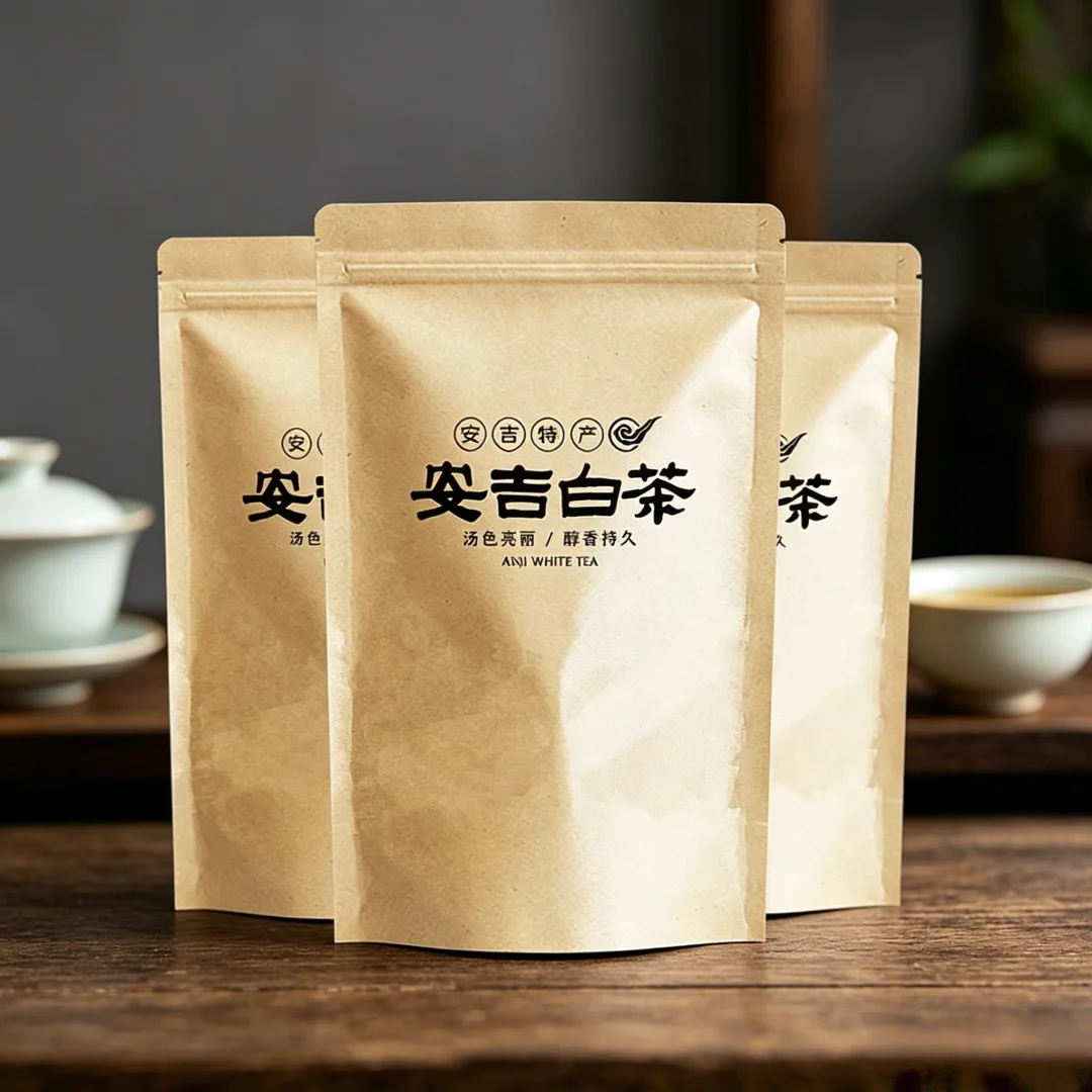 Chinese XinYang MaoJian,TaiPing HouKui Green Tea Set Zipper Bags AnJi White Tea LuAn GuanPian Recyclable Sealing Packing Bag