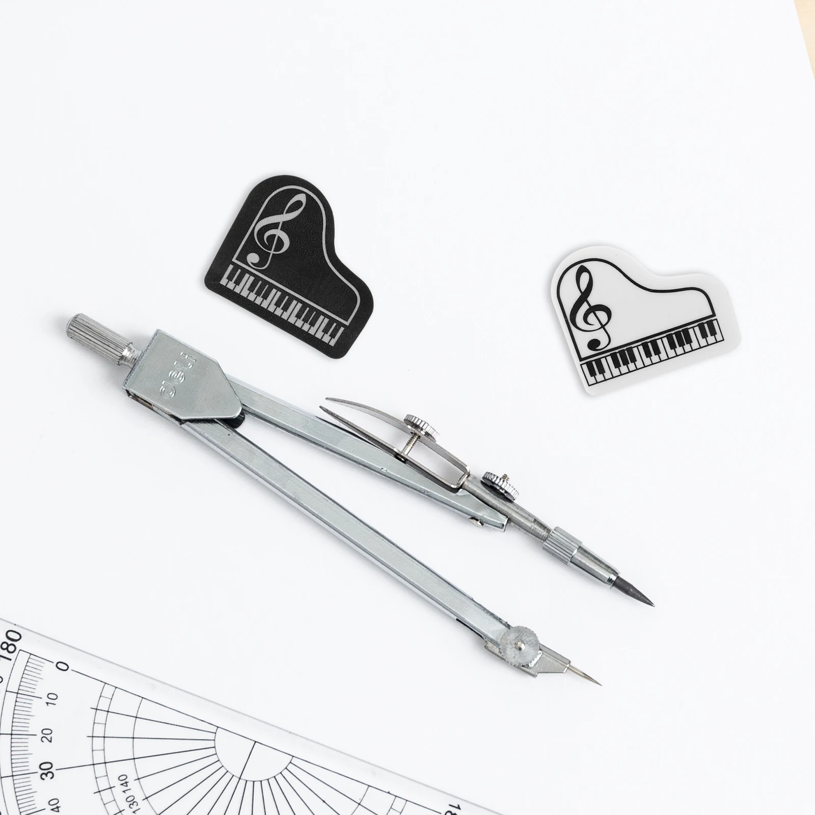 

10pcs Piano Cute Small For Kids Mini Portable Pencil Stationery For Office Unique Delicate Piano Shaped