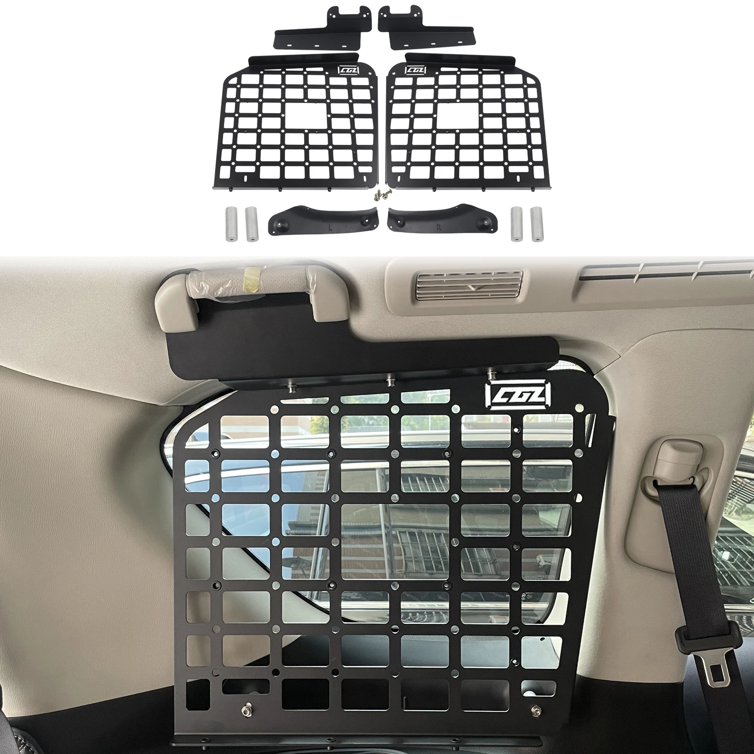 For Nissan Armada Y62 2017-2024, Patrol Y62 2010-2024 Car Rear Trunk Molle Storage Panel Organizer Car Accessories