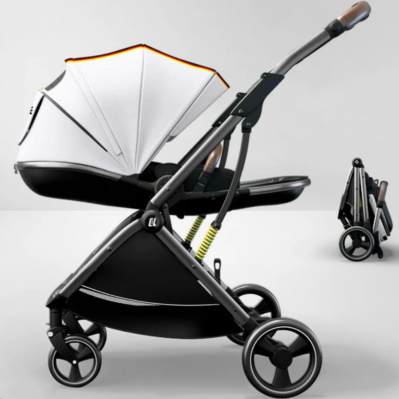 3 in 1 baby stroller Newborn Baby Carriage High Landscape four wheels stroller Folding shock absorption baby accessories