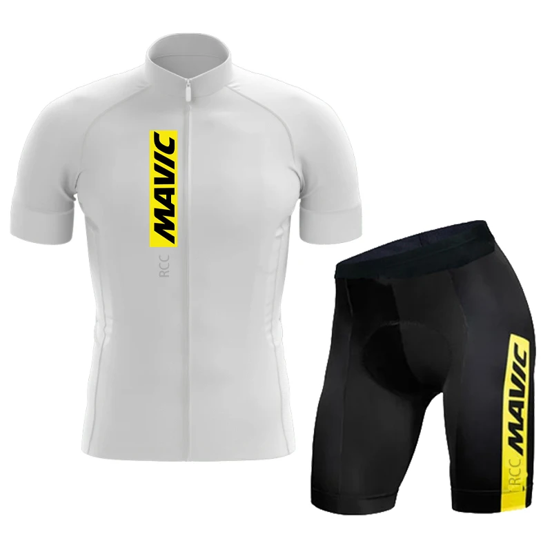 Cycling Clothes Jersey Men Set Mtb Road Bike Uniform Shorts Man RCC MAVIC 2024 Bib Men\'s Suit Cycle Spring Summer