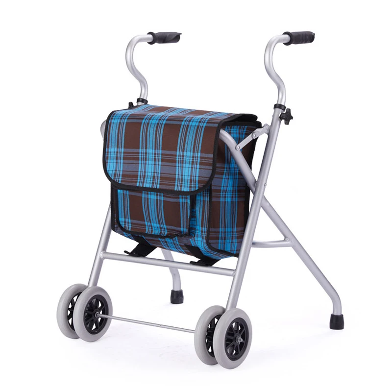 

Elderly rehabilitation special walker walking cane walker can sit walking aid handrail frame with storage bag