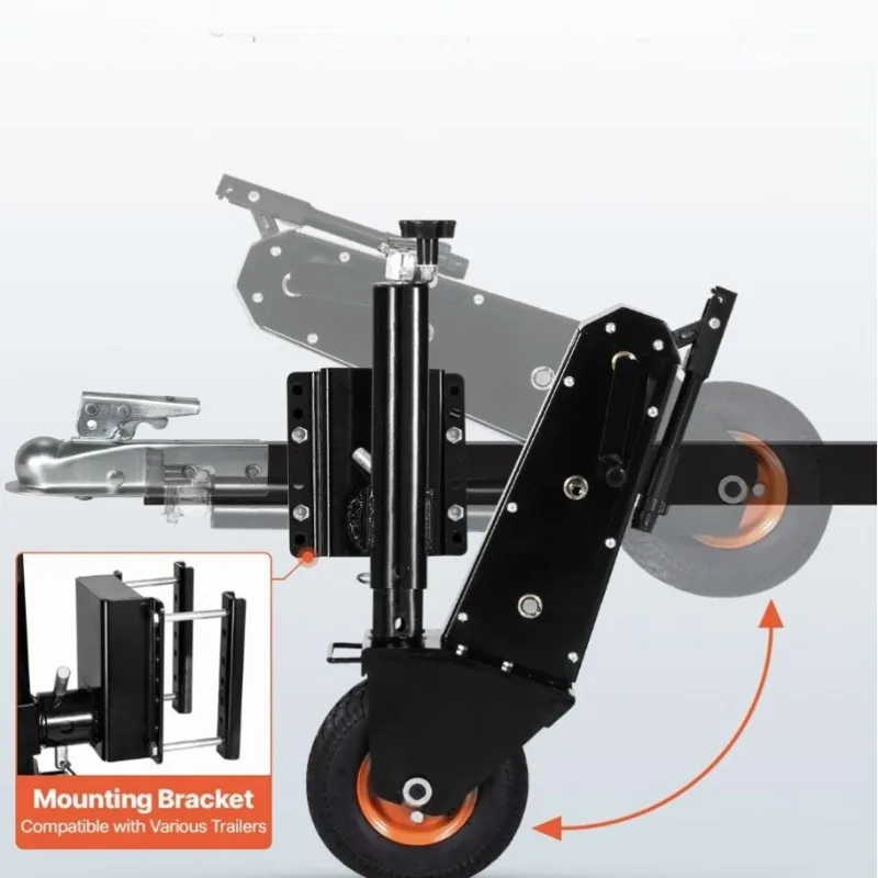 500-Pound Adjustable Trailer Truck 9-Inch Wheels, Manual Electric Dual Use