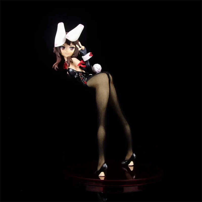 33cm Konosuba Megumin Bunny Girl 1/4 Anime Girl Figure Model Statue Boys Collection Desktop Decoration Ornament Toys Gifts