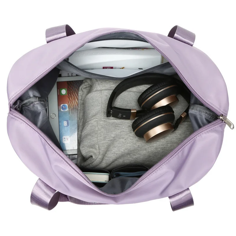 Женская дорожная сумка большой емкости, расширяемая вместимость, водонепроницаемая, складная, для сухого и влажного разделения, дорожная сумка, корейская сумка для фитнеса, йоги