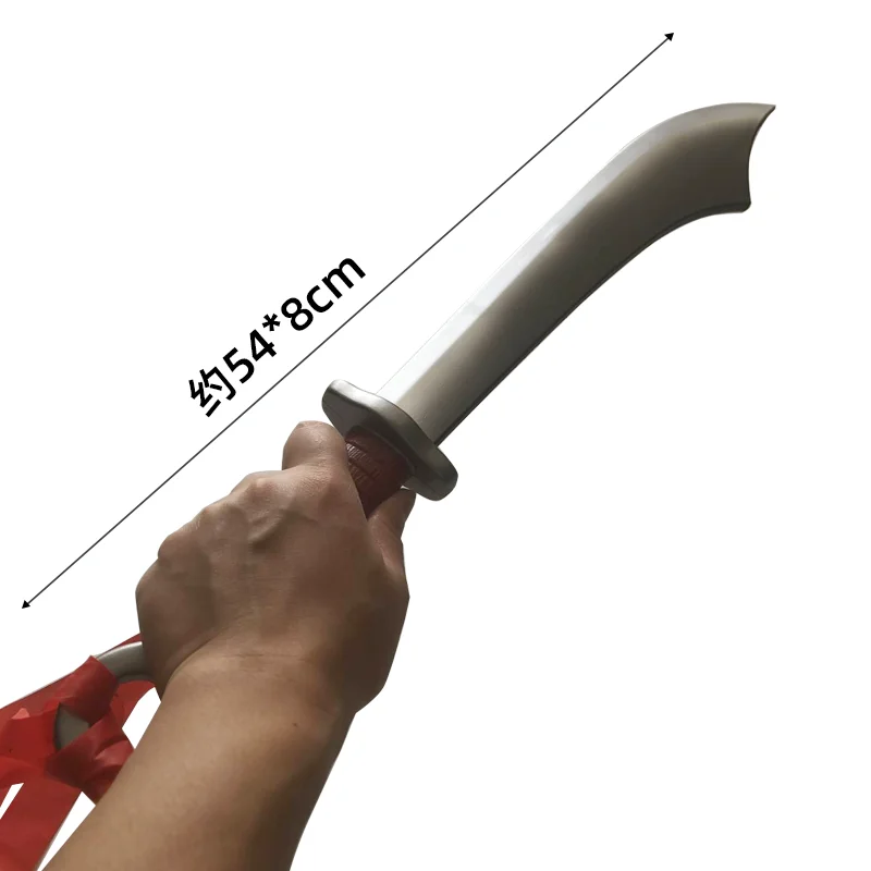 1:1 Cosplay Knife War Knife Sword Performance Prop Weapon Role Playing Chinese Red Army Knife Weapon Rubber Model Kids Toy 48cm