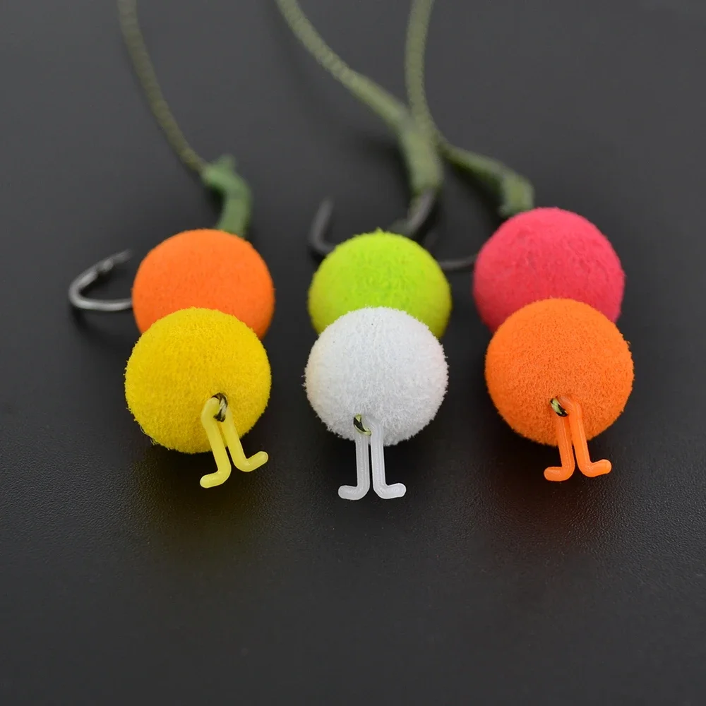 10pcs/Pack Carp Fishing Tackle Hair Rig Boilie Bait Carp Stops Stoppers yellow Hair Extender Accessory Boillie Hair Stops