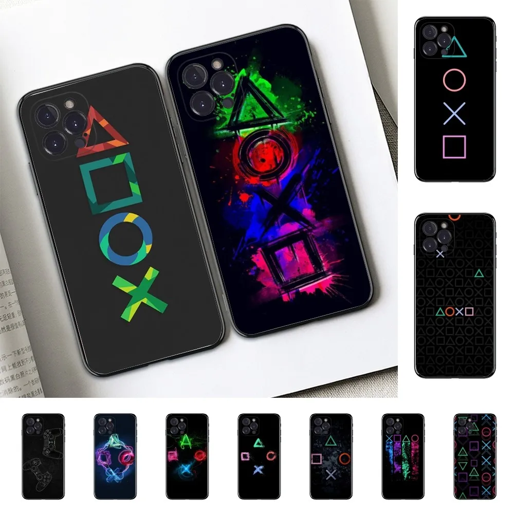 Gamepad buttom Phone Case Silicone Soft for iphone 16 15 14 13 12 11 Pro Mini XS MAX Plus X Cover