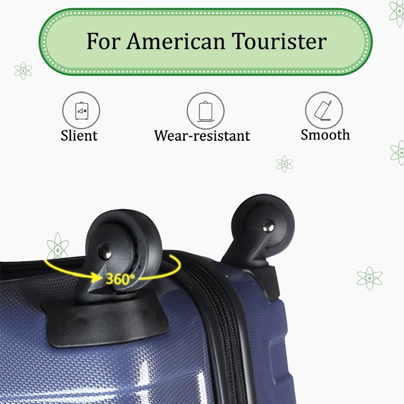 

For American travelers 31T 360° Rotating Luggage Wheels – Heat-Resistant, Non-slip Replacement Wheels Suitable