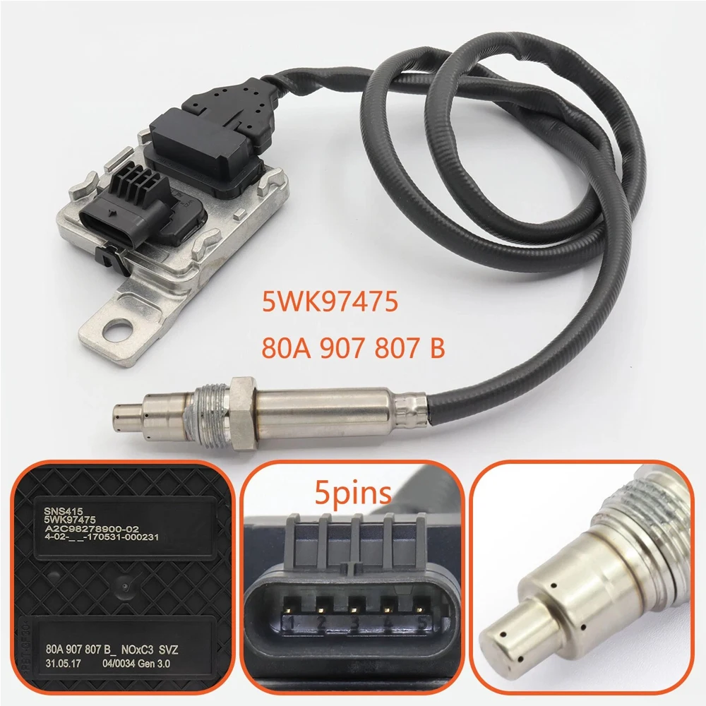 Nitrogen Oxide Nox Sensor 80A907807B For Audi A5 8T 8F A4 8W Q5 8R 2.0 TDI VW