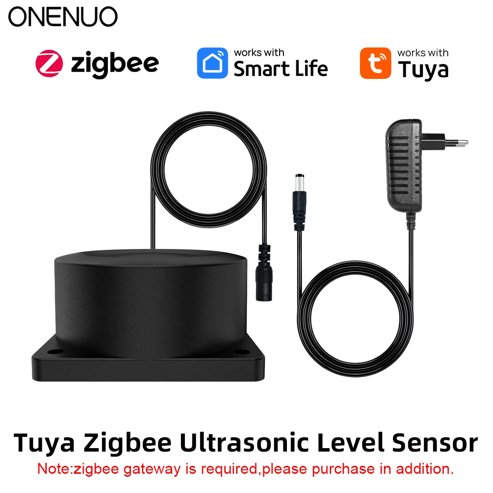 Tuya Zigbee Level Sensor Smart Life APP Alert Wireless Level Water Fuel Liquid Level Alarm Indicator Remote Water Level Sensor