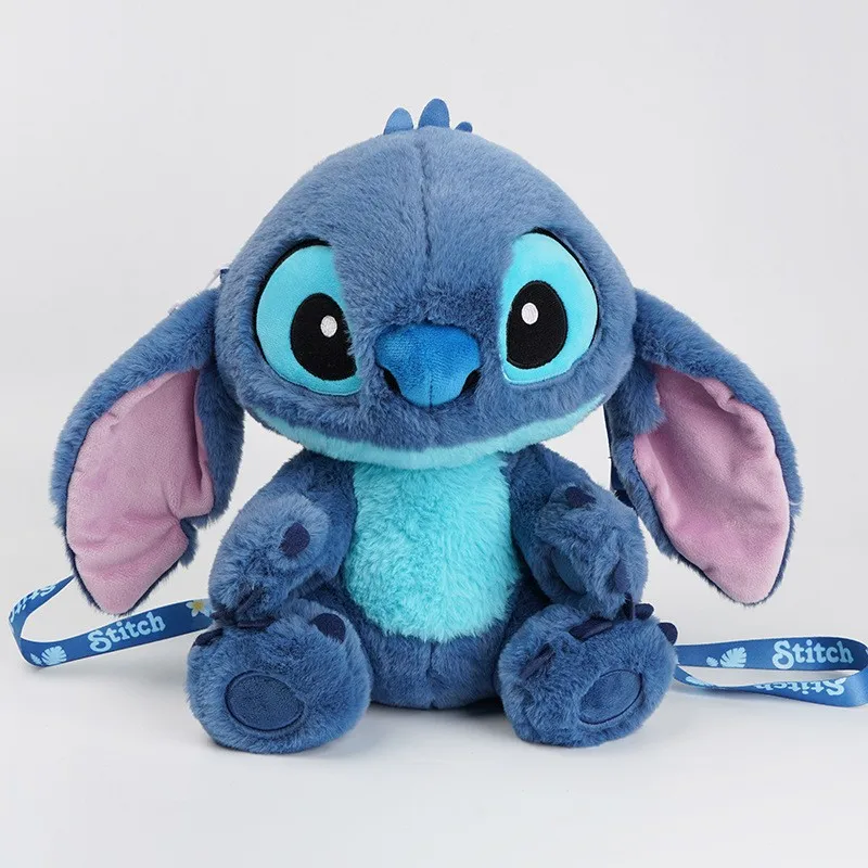 กระเป๋าเป้ตุ๊กตาดิสนีย์ Lio & Stitch การ์ตูนของแท้ใหม่กระเป๋าเป้สะพายหลังตุ๊กตาน่ารักอะนิเมะแบบพกพากระเป๋าสะพายไหล่ kado ulang tahun เด็กผู้หญิง