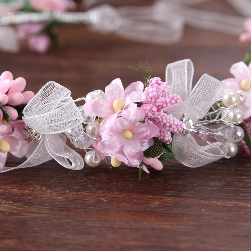 

Floral Wreath Simulation Flower Crown Hair Children Festivals Elegant Stylish Matching Hairstyles Clothes Photo Shoots