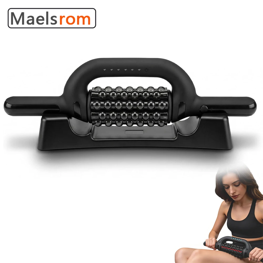 

Electric Roller Massager Impactor ABWheelDeep Tissue Red Light Rechargeable Muscle Relaxer for Athletes Full Body Fatigue Relief