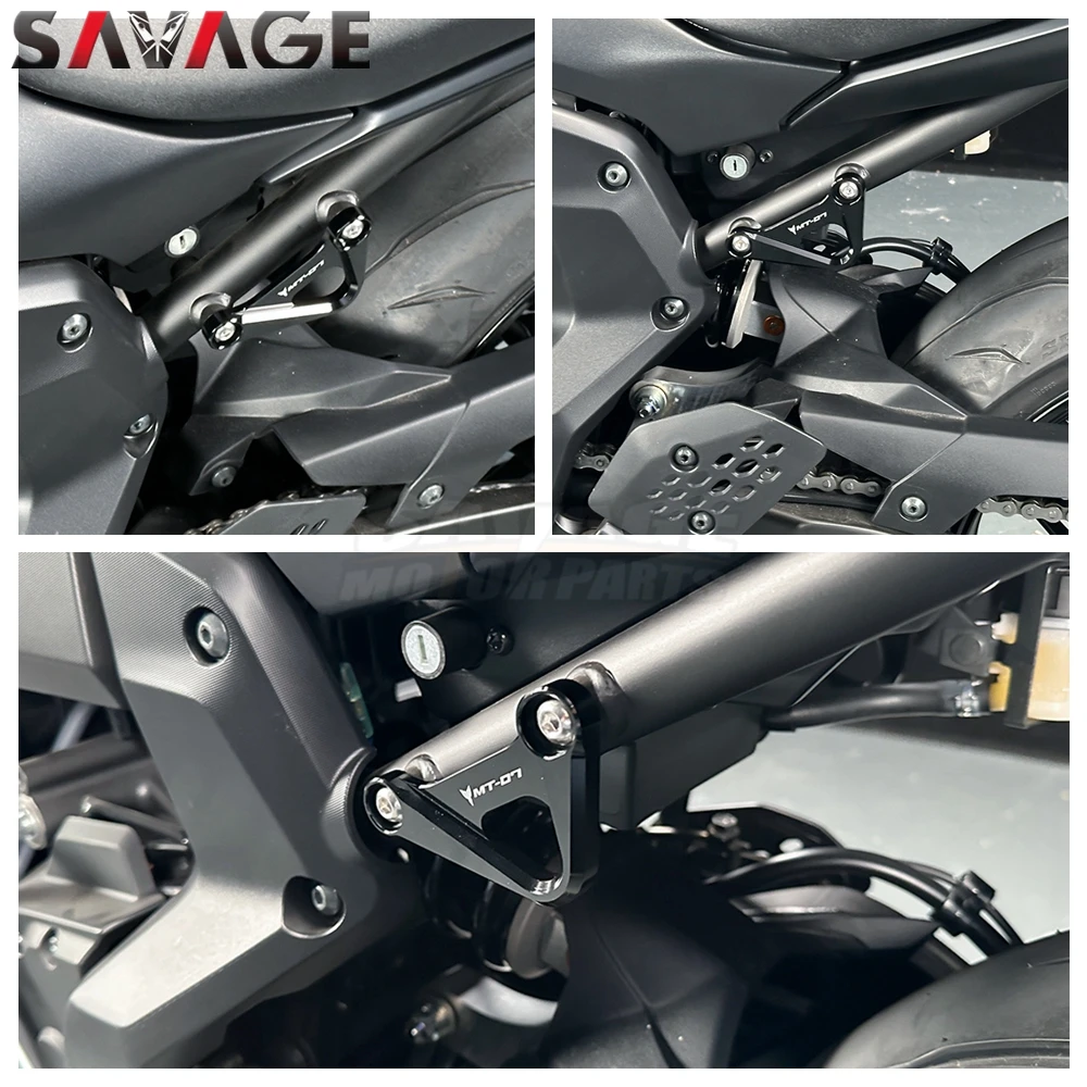 2026 MT07 Y-AMT Rear Footrest Passenger Foot Peg Blanking Plate For Yamaha MT-07 FZ07 2014-2025 Motorcycle Pedal Racing Hook