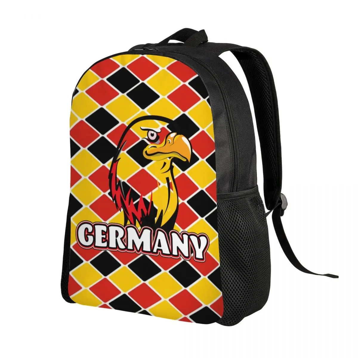 Germany Golden Eagle Backpack for Men Women Water Resistant College School Animal Bag Printing Bookbag