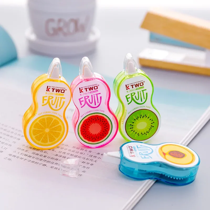 1Pcs Cute Fruit Correction Tape Portable Large Capacity Kawaii White Corrector Stationery Student Prize School Office Sipplies