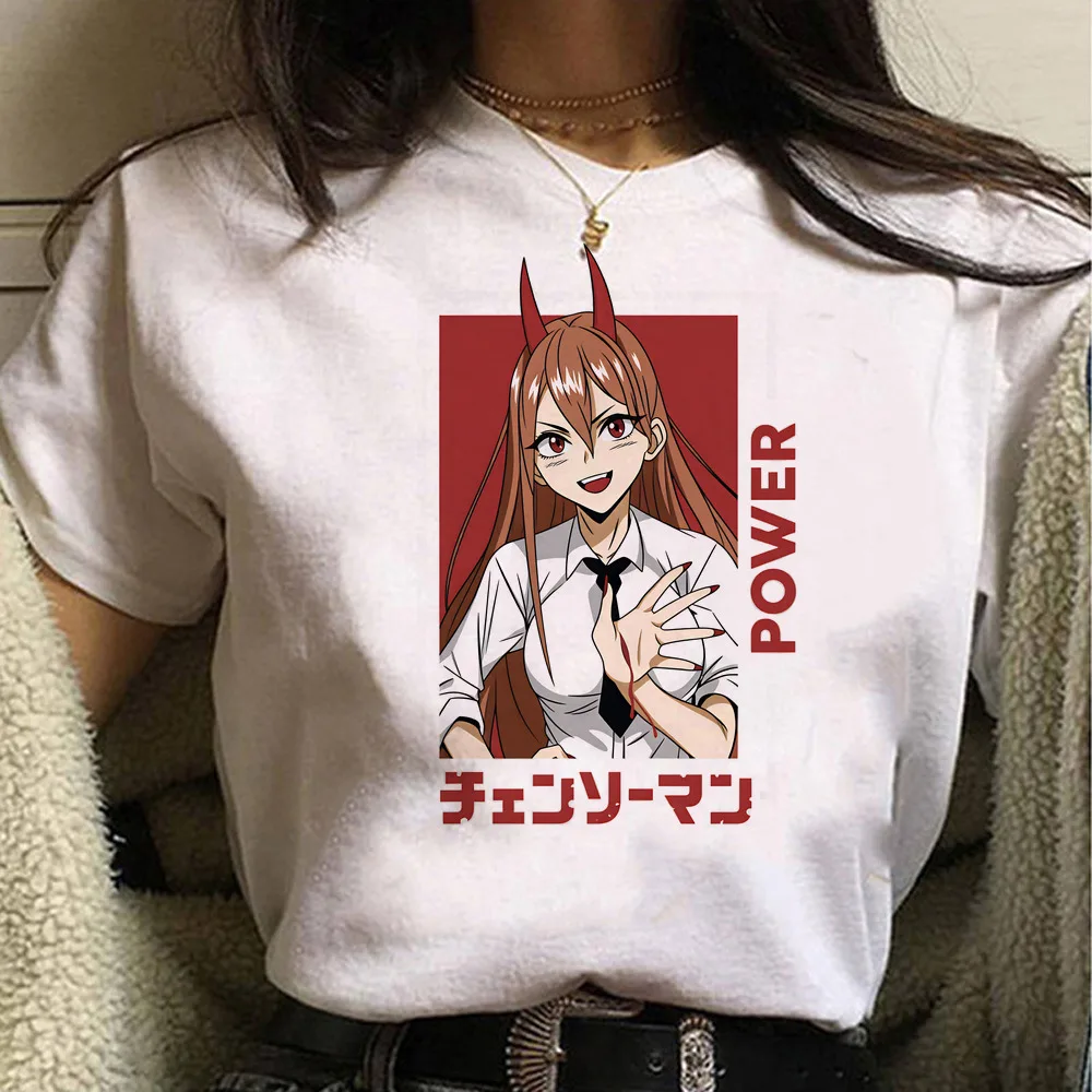 Chainsaw Man t-shirt female Psychedelic korean fashion streetwear japan t shirt vintage Retro funny grunge Psychedelic