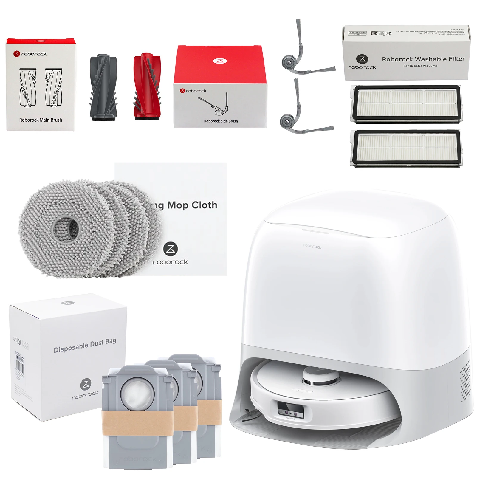 【Optionnel】Accessoires d'origine pour aspirateur robot Roborock Qrevo S5V/Qrevo Curv/Qrevo Curv S5X/Qrevo Edge S5A/P20 Pro