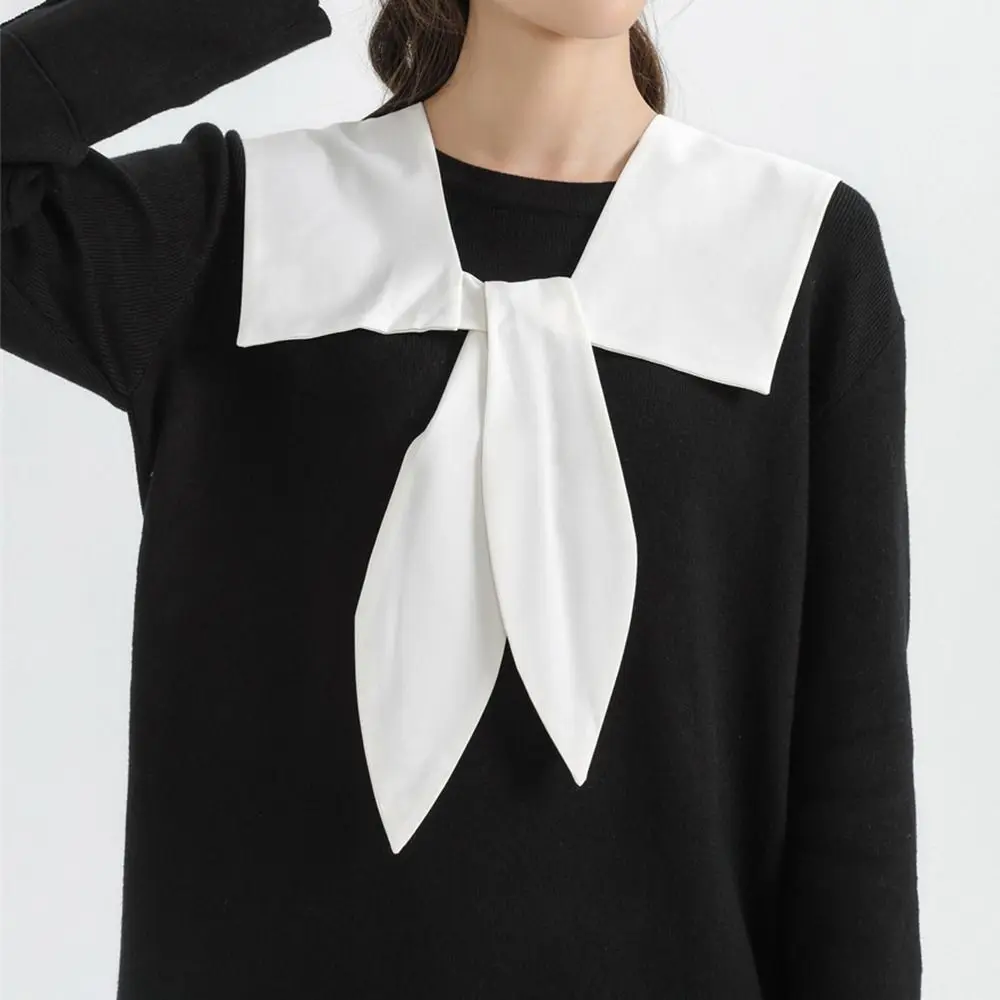 Camisa de algodón a la moda, cuello falso, solapa clásica desmontable, blusa Vintage para mujer, cuello falso