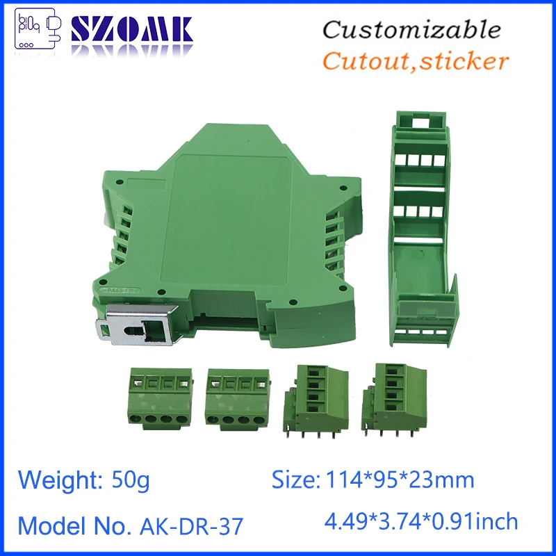 PA66 Din Rail enclosure industrial control enclosure matched with terminal block