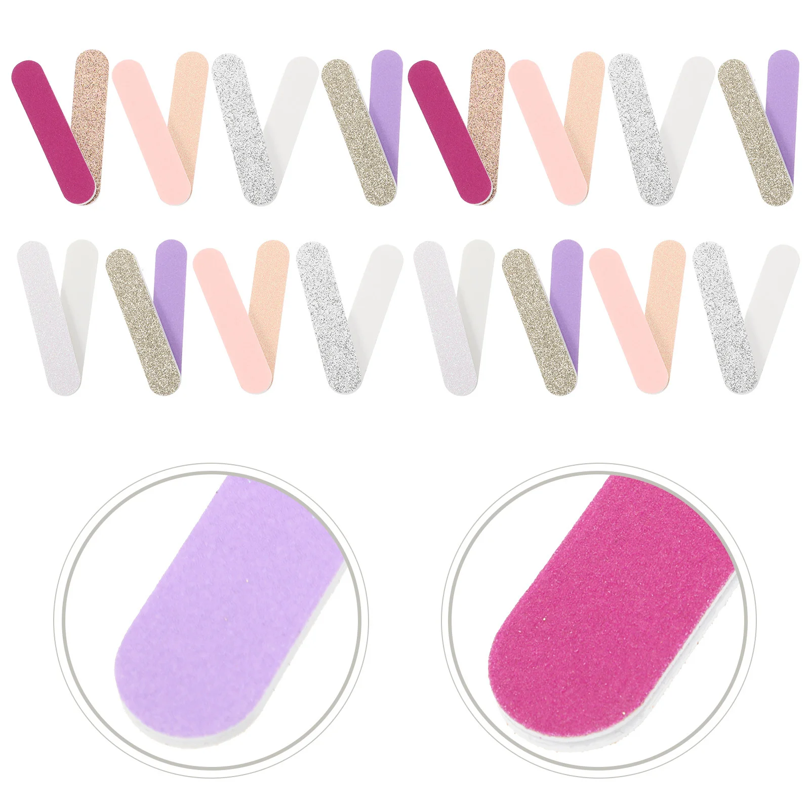 

50Pcs High Grade Eva Glitter Nail Files Manicure Pedicure Tools for Salon and Personal Use Nails Shaping Smoothing