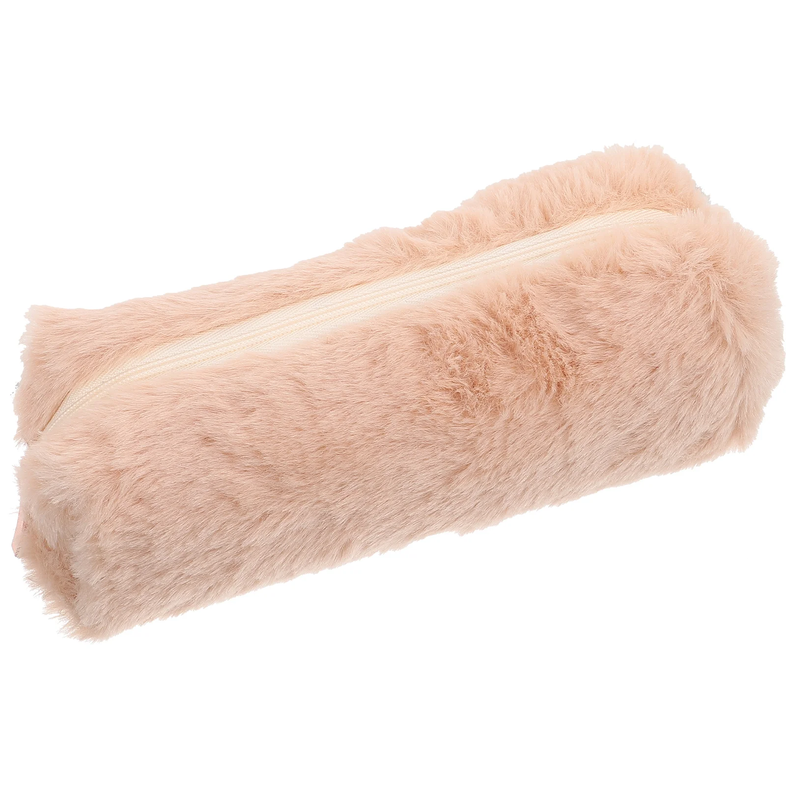 Plush Pencil Case Office Supplies Stationery Bag Zipper Toiletry Flannel Pouch Travel Pen Pouch Fluffy Texture Great Storage