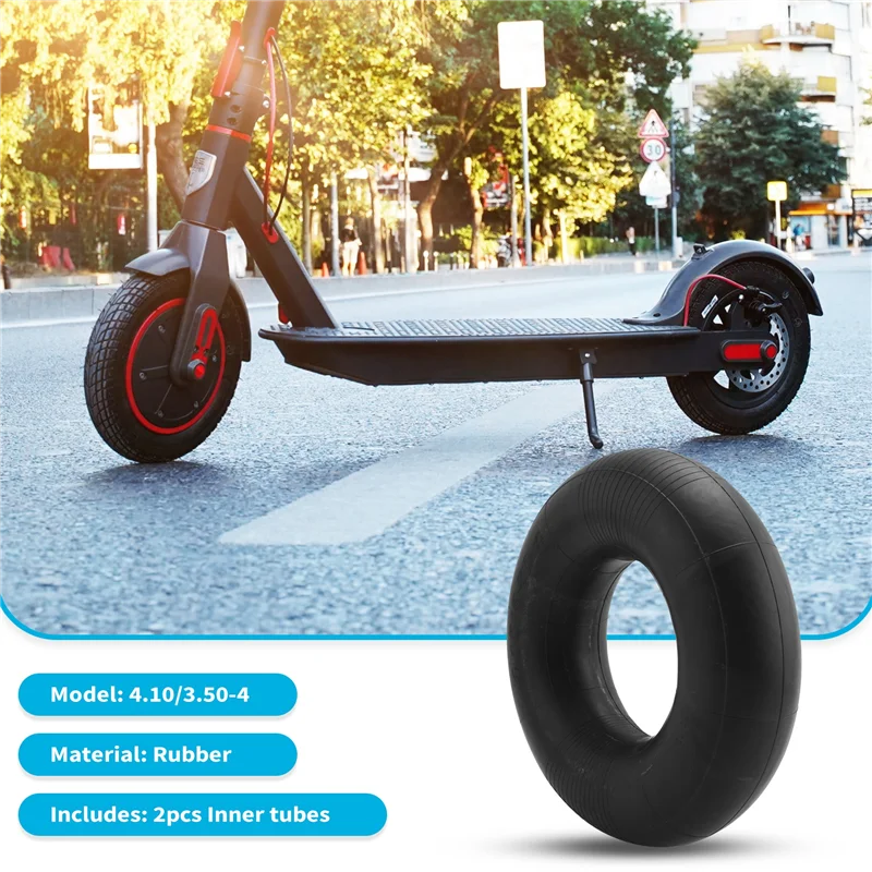 Dropship-2 قطعة 4.10/3.50-4 بوصة إطار الأنبوب الداخلي لشاحنة اليد، دوللي، 4.10-4 أنبوب بديل مع المخل