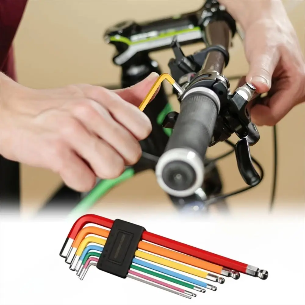 

7 шт. красочный набор шестигранных ключей для велосипеда 1,5/2/2,5/3/4/5/6 мм, многофункциональный шестигранный гаечный ключ, высокая твердость, износостойкий