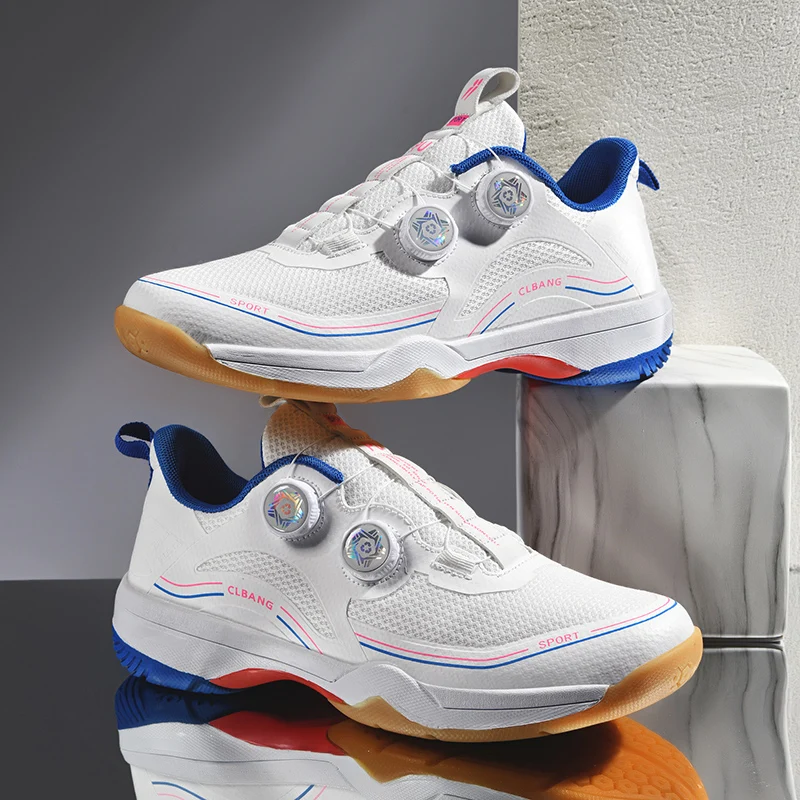 Top Quality Badminton Shoes Mens Indoor Unisex Table Tennis Shoes Professional Badminton Man Training Lace Up Tennis Shoe Women