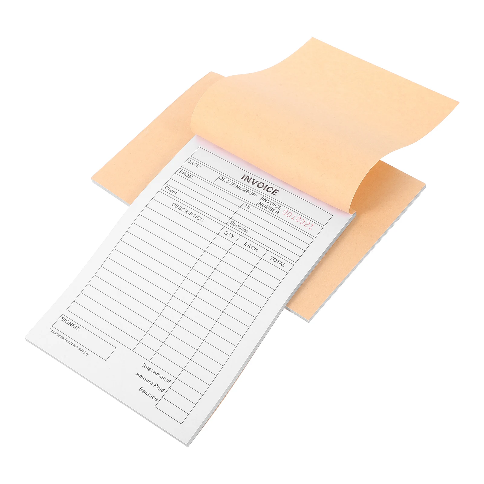 2Pcs Invoice Book Small Business Three Part Invoice Pad Order Receipt Book for Restaurants Florists Photographers