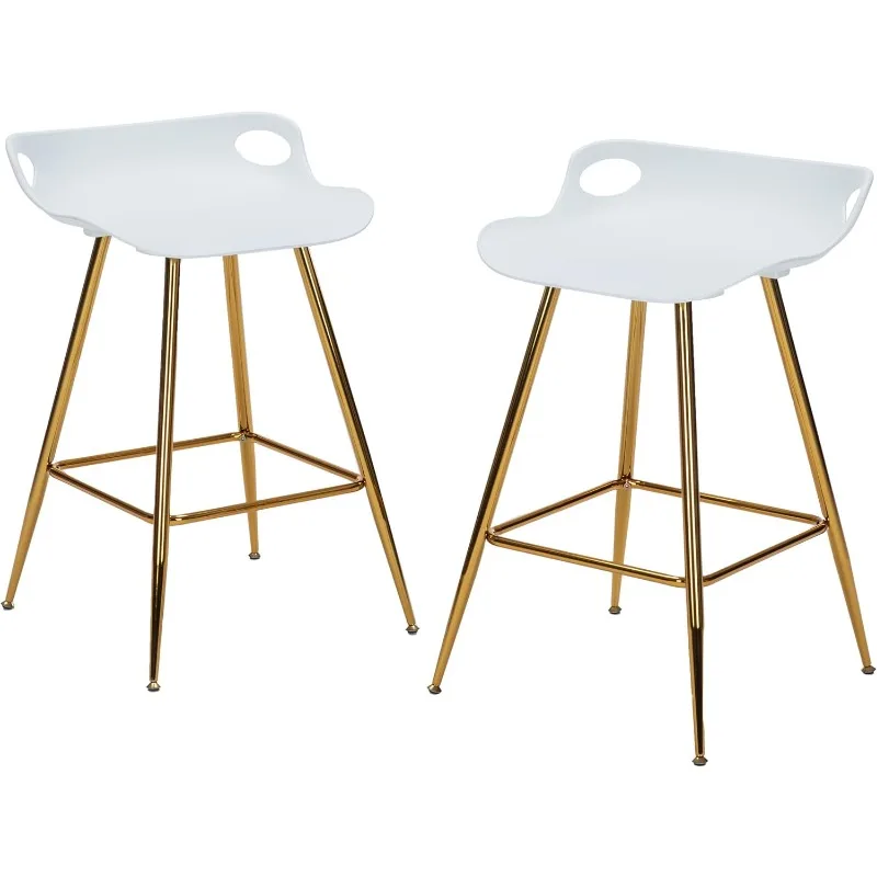 Schwarze Barhocker 2er-Set, goldene Barhocker 2er-Set.