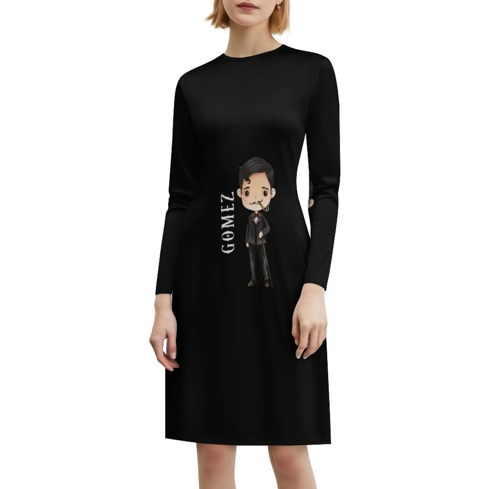 فستان كاجوال من Gomez من الطراز الكوري للنساء فساتين مكتب يومية بسيطة للسيدات الأربعاء Addams Gomez Addams The Women's #6