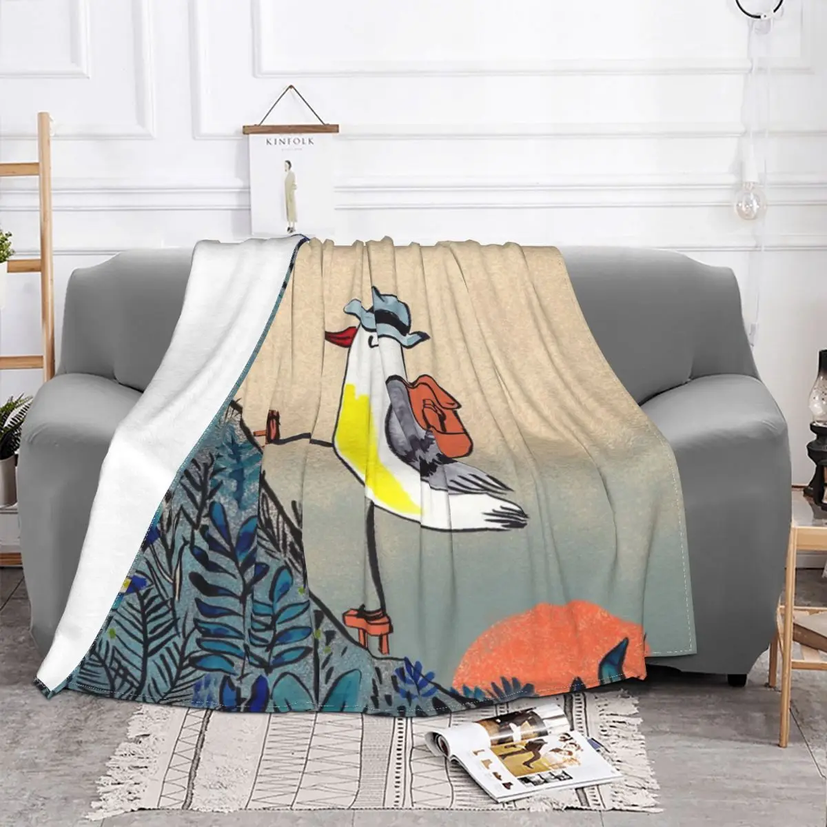 Mountain Hiker Bird At Sunrise Anime Blankets Winter Blankets Winter Warm Blanket Throw Blanket