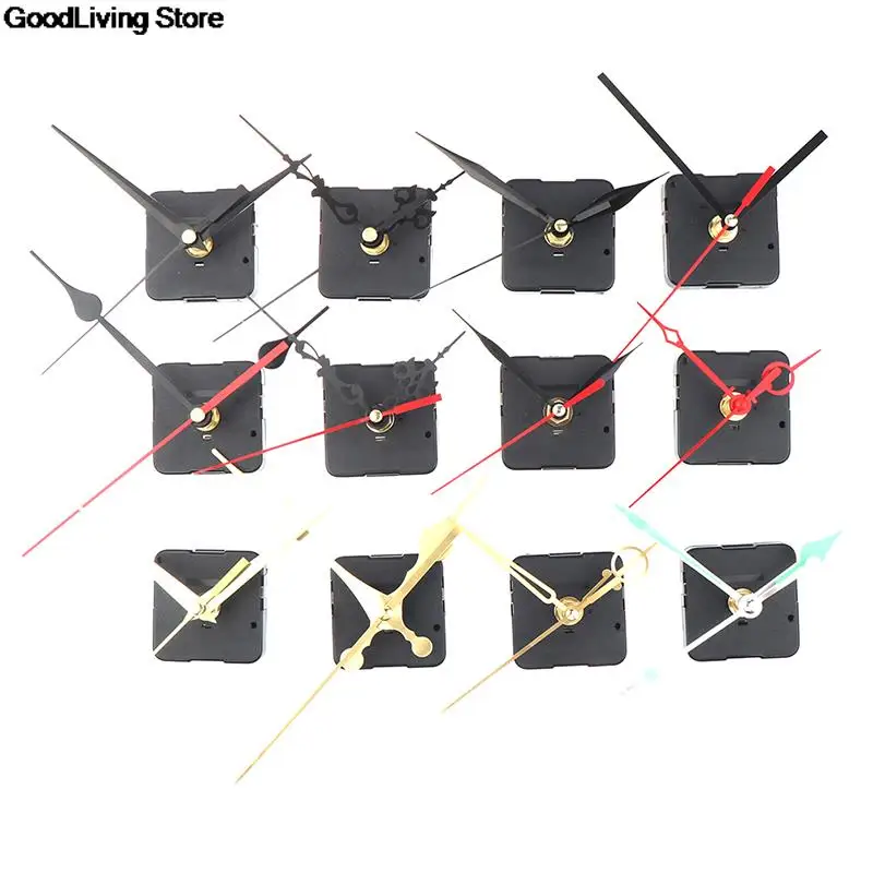 1PCS 11 Styles high quality Silent large wall Clock Quartz Movement Mechanism Black and Red Hands Repair Kit Tool Set